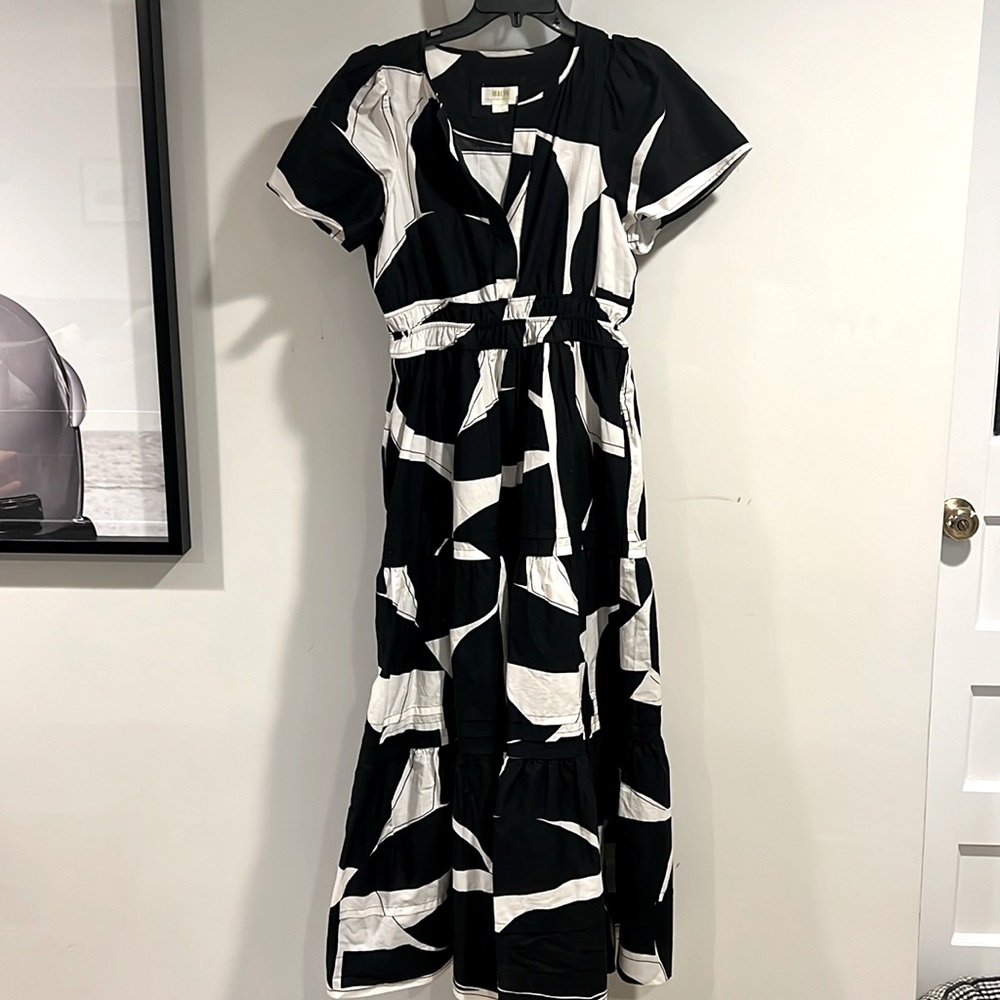 Beautiful black and white Somerset maxi dress from Maeve by Anthropologie.